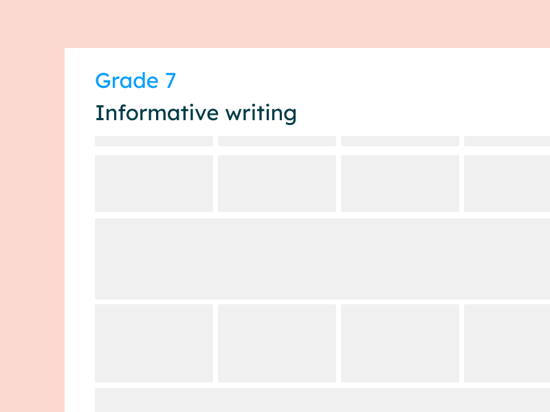 grade 7 informative writing rubric