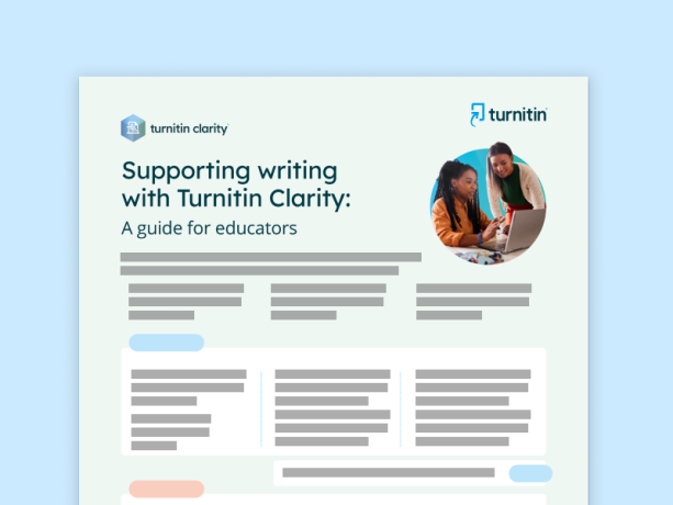 Supporting writing with Turnitin Clarity for educators