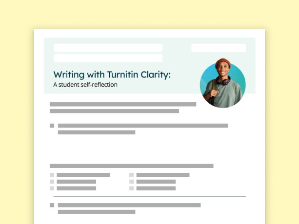 Student self-reflection on writing with Turnitin Clarity
